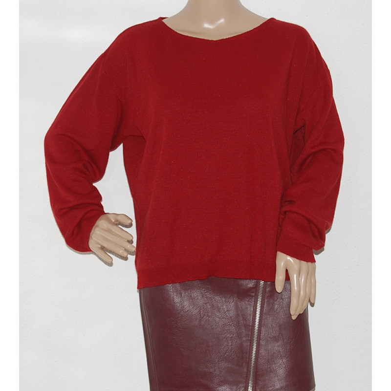 *NEUWERTIG* ~ Damen Bluse mit Rundhalsausschnitt ~ Farbe Rot ~ Größe M/L - Bild Nr.1