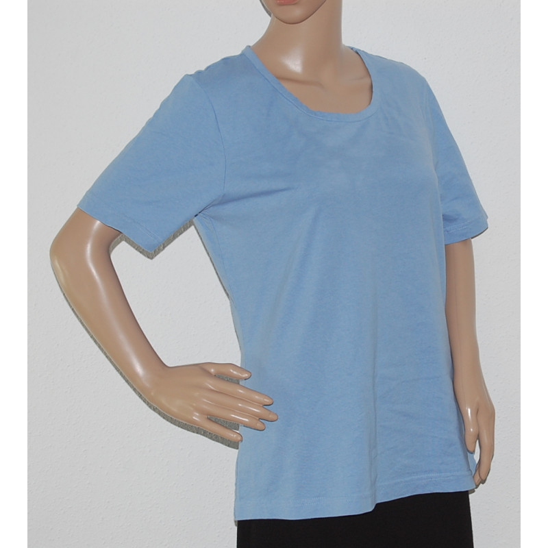 Damen T-Shirt für Sport & Freizeit ~ in Farbe Himmelblau, Größe 42 ~ Bild Nr.1