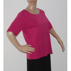 Pascarel Damen-T-Shirt mit kurzen Ärmeln in Magenta Farbe ~ Größe 42/44 ~ Bild Nr.1