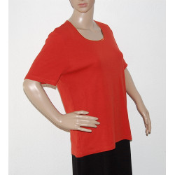 Gina Laura Damen-T-Shirt mit kurzen Ärmeln ~ in der Farbe Rot ~ Größe L ~ Bild Nr.1