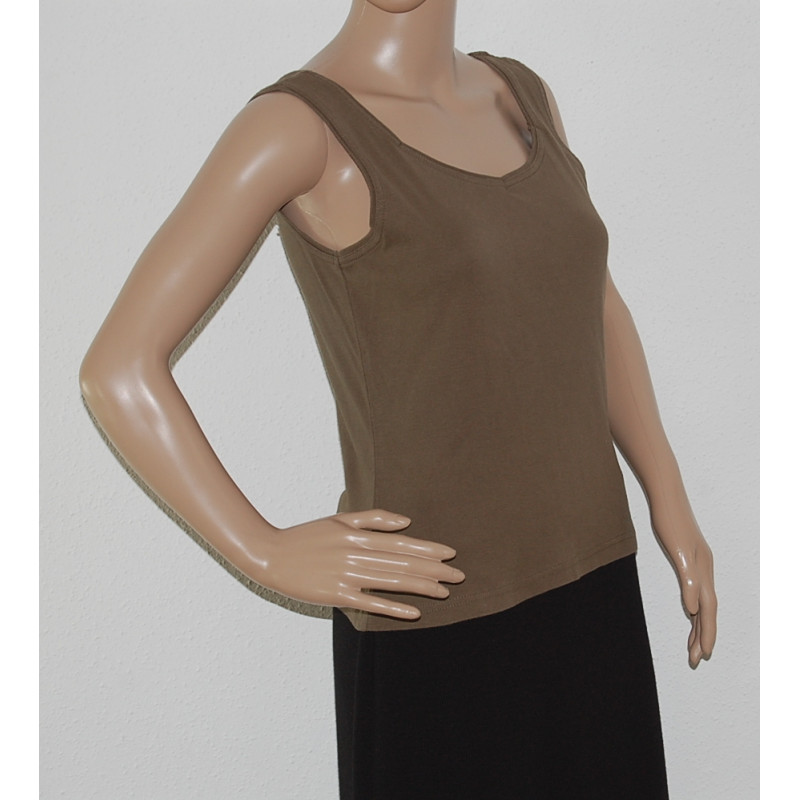 CPM Collection Damen T-Shirt Olivengrün mit V-Ausschnitt ~ Größe M ~ Bild Nr.1