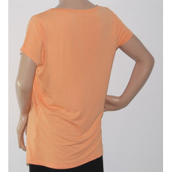 Damen T-Shirt in zarte Lachsfarbe mit Silber Strasssteine ~ Größe 42/44 ~ Bild Nr.3