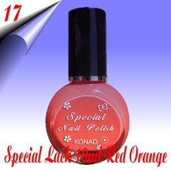 Original Konad Nail Stamping Nagellack Orange Rot 10ml Nr.17