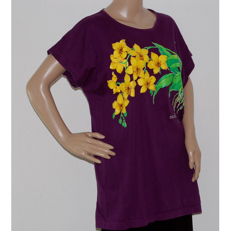 damen-t-shirt-lila-brasilien-blumen-groesse-xl-nr1