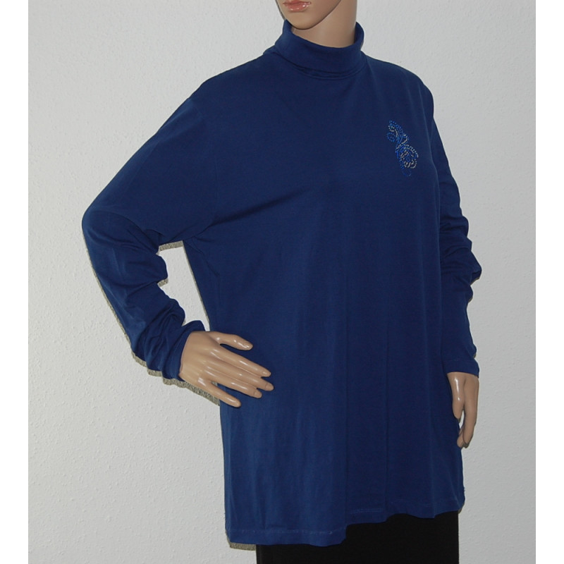 damen-t-shirt-blau-lange-aermeln-groesse-xl-nr1