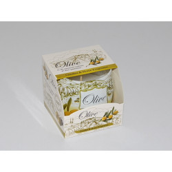 Glas Duftkerze mit Brenndauer 30 Stunden Olive - Kerze GRATIS