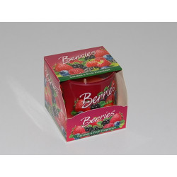 Glas Duftkerze mit Brenndauer 30 Stunden Berries - Kerze GRATIS