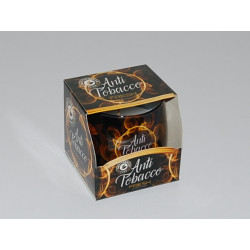 Glas Duftkerze mit Brenndauer 30 Stunden Anti Tobacco - Kerze GRATIS