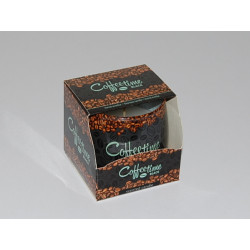 Glas Duftkerze mit Brenndauer 30 Stunden Coffee Time Black - Kerze GRATIS