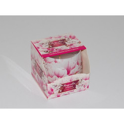 Glas Duftkerze mit Brenndauer 30 Stunden Magnolia Intensive - Kerze GRATIS