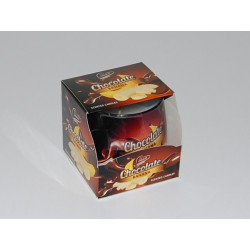 Glas Duftkerze mit Brenndauer 30 Stunden Chocolate Banana - Kerze GRATIS