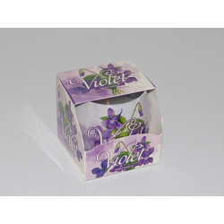Glas Duftkerze mit Brenndauer 30 Stunden Violet Sweet Violets - Kerze GRATIS