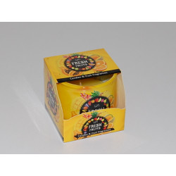 Glas Duftkerze mit Brenndauer 30 Stunden Fresh Fruits Gelb - Kerze GRATIS