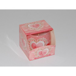 Glas Duftkerze mit Brenndauer 30 Stunden Love Candles Home Fragrance - Kerze GRATIS