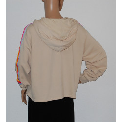 damen-sweatshirt-kapuze-beige-regenbogen-groesse-m-l-nr3