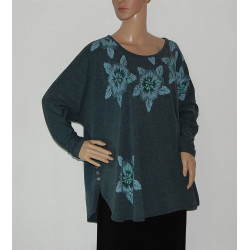 uebergroesse-damenbluse-rundhals-gruen-blumen-groesse-48-50-nr1