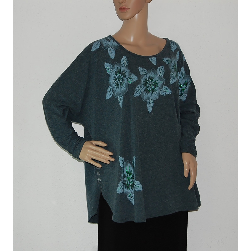 uebergroesse-damenbluse-rundhals-gruen-blumen-groesse-48-50-nr1