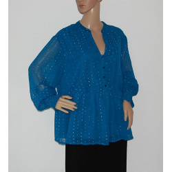elegante-bluse-langarm-blau-gruen-petroleum-groesse-44-46-nr1