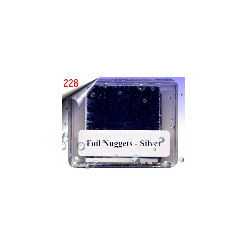 Nailart Foil Nuggets ~ Folien Blätter Silver Nr.228