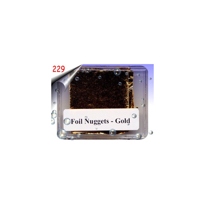 Nailart Foil Nuggets ~ Folien Blätter Gold Nr.229