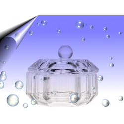 Acryl-Dappen-Dish-Glas-Dappenglas-Gross-mit-Deckel