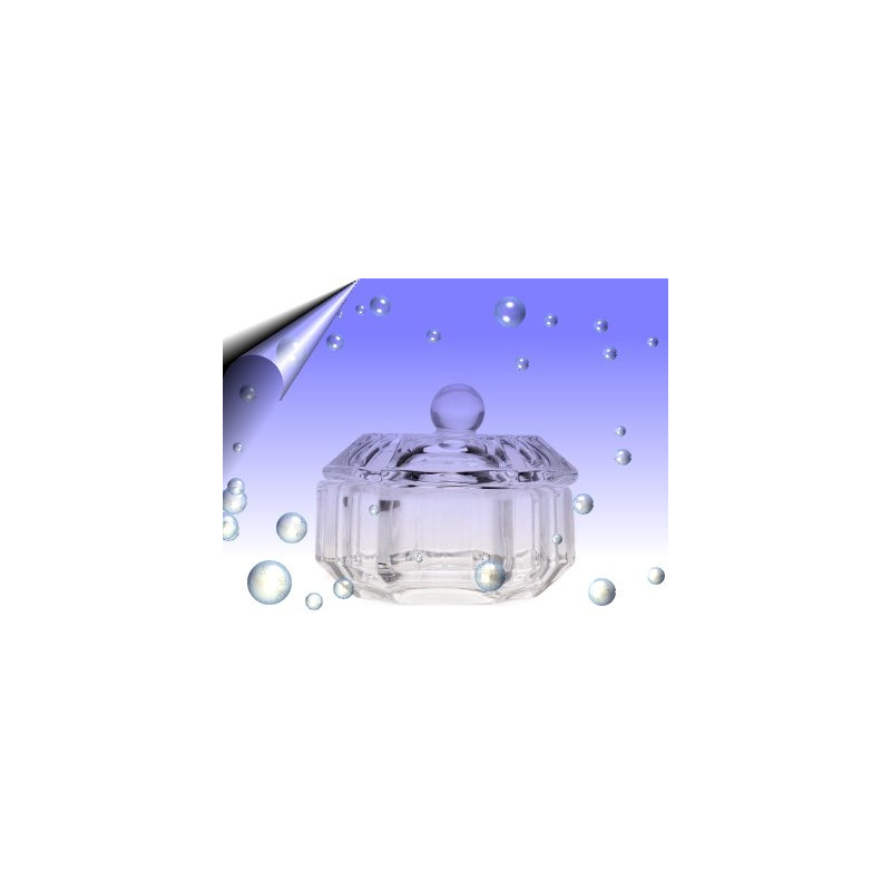 Acryl-Dappen-Dish-Glas-Dappenglas-Gross-mit-Deckel