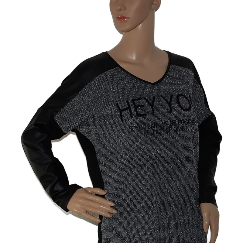 damen-t-shirt-langarm-schwarz-glitzer-groesse-s-m-nr1