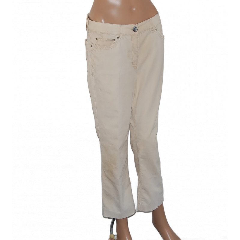ZERRES-elegante-baumwolle-damen-jeans-beige-groesse-38-40-nr1