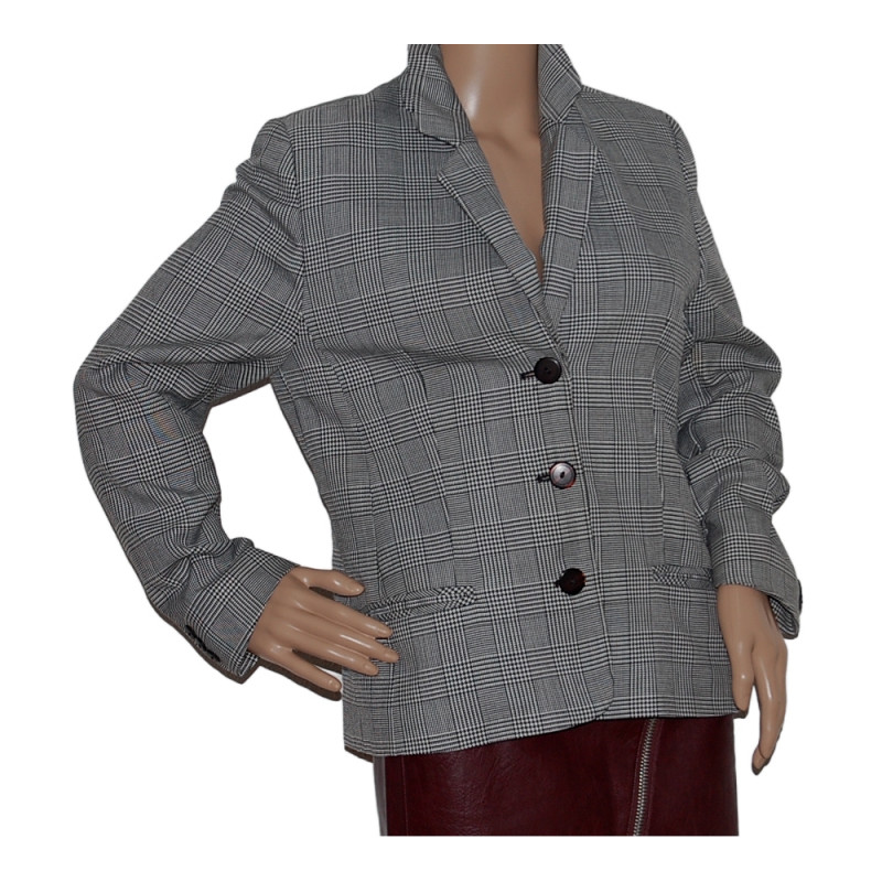 damen-sakko-schwarz-weiss-kariert-groesse-36-38-nr1