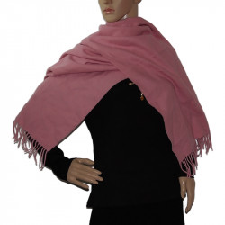 woolmark-damen-schal-100-prozent-lammwolle-dunkelrosa