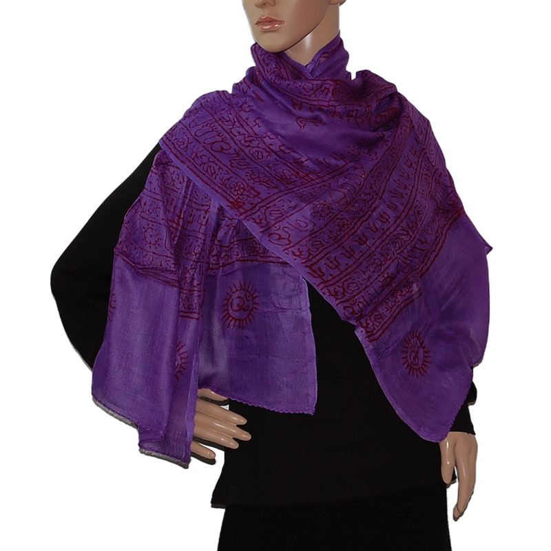 damen-viskose-ornament-schal-tuch-violett-kirschrot