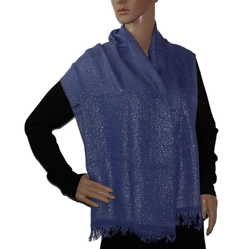 damen-viskose-flieder-silber-glitzer-schal-fransen