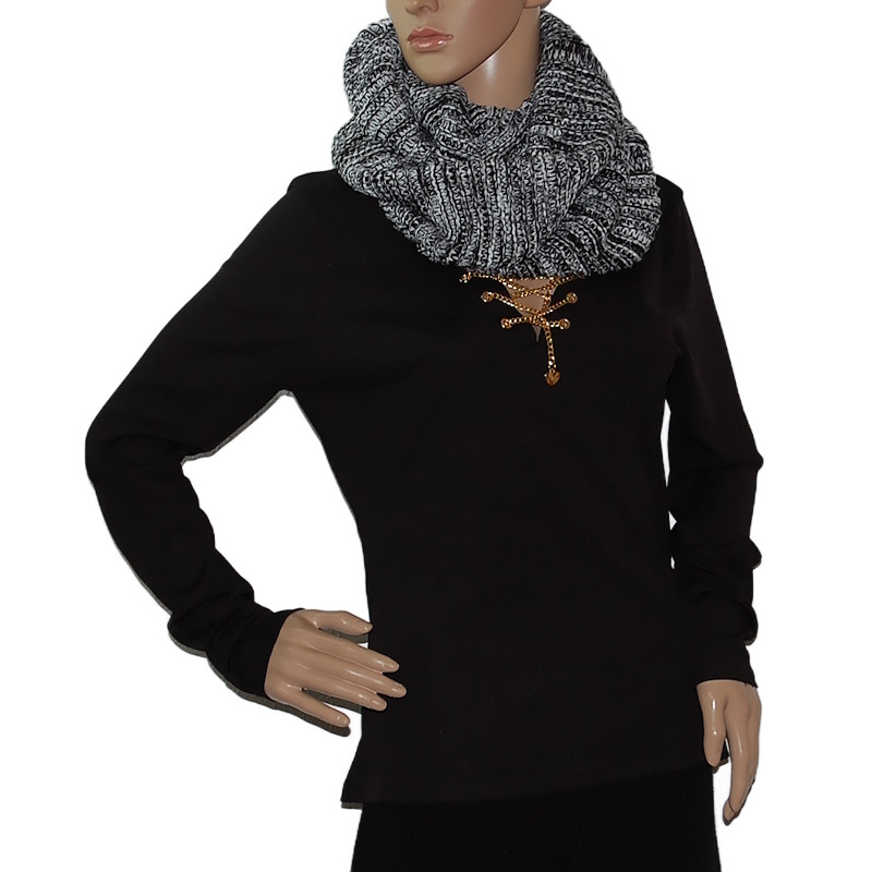 weicher-damen-loop-schal-fein-gestrickt-schwarz-weiss