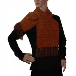 unisex-chenille-wollschal-fein-gestrickt-orange-braun