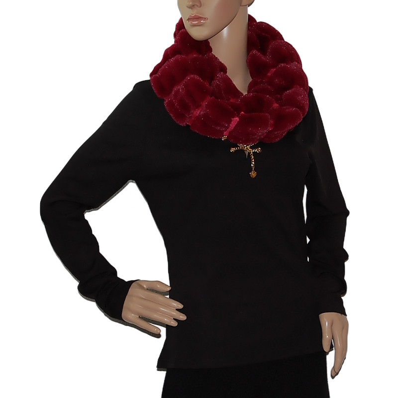 damen-kunstpelz-loop-schal-samtoptik-edel-kirschrot