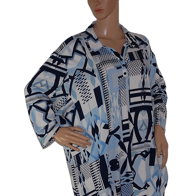 damen-t-shirt-bunt-kragen-knoepfe-groesse-52-54-nr1