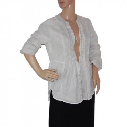 MALVIN-leinen-damen-bluse-beige-v-ausschnitt-groesse-36-38-nr1