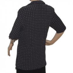 damen-kurzarmbluse-dunkelblau-weiß-38-40-nr3