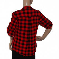 damen-bluse-kurzarm-kariert-schwarz-rot-m-nr3