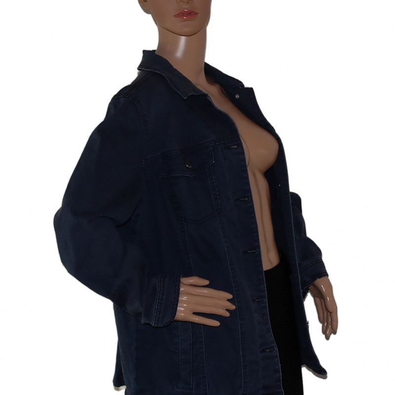BPC Damen Jeans - Jeansjacke in Dunkelblau - Größe 50/52 - Seitenansicht