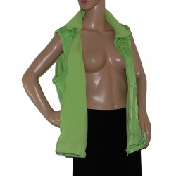 2 Gesichter Neongrüne Damenweste/Steppweste Größe L/XL - Vorderansicht