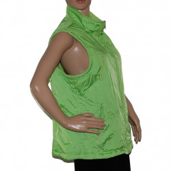 2 Gesichter Neongrüne Damenweste/Steppweste Größe L/XL - Seitenansicht