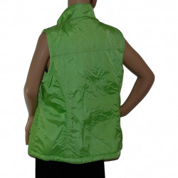 2 Gesichter Neongrüne Damenweste/Steppweste Größe L/XL - Rückansicht