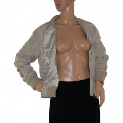 FB-NEW YORKER leichte Damen Jacke in Grau-Grün - Größe M/L - Hauptansicht