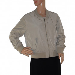 FB-NEW YORKER leichte Damen Jacke in Grau-Grün - Größe M/L - Detailansicht