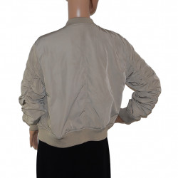 FB-NEW YORKER leichte Damen Jacke in Grau-Grün - Größe M/L - Rückansicht