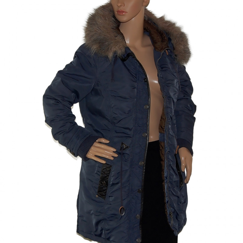Damen Steppjacke YOUNG SPIRIT, in Blau - Größe 40/42 - Vorderansicht