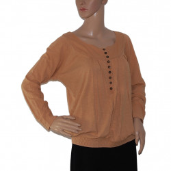 damen-t-shirt-hellbraun-langarm-groesse-40-42-nr1