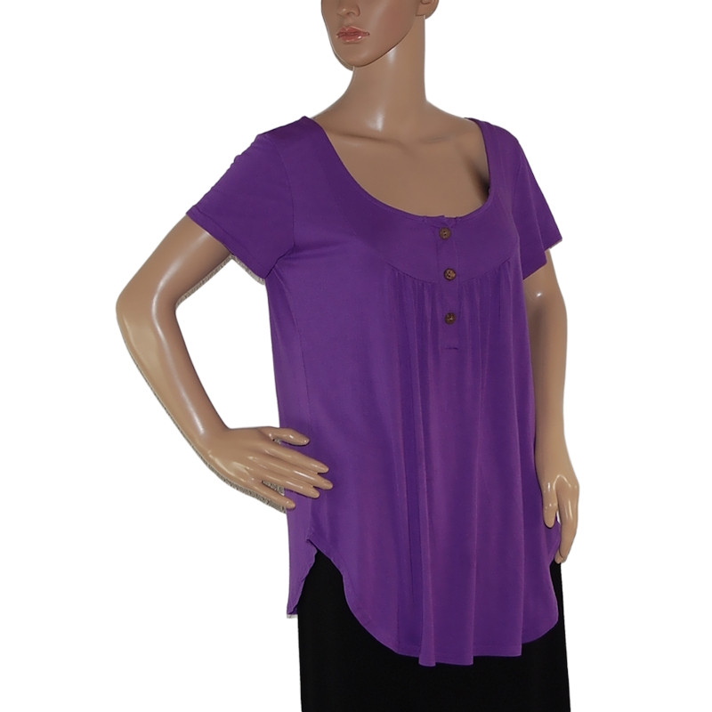 damen-t-shirt-violett-lila-rundhals-groesse-m-nr1