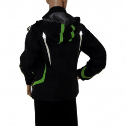 Damen ONLINE Winter Skijacke in Schwarz-Grün - Größe 36/38 - Rückseite